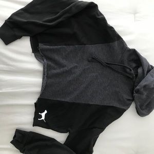 PINK Cropped fleece hoodie